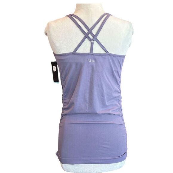 NUX Spellbound Cami Pale Purple Active Ruched Tank NWT Size L - Picture 7 of 12